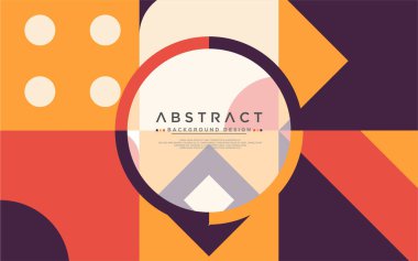 Modern şekil tasarımlı soyut renkli geometrik arkaplan. Arkaplan şablonu tasarımı.