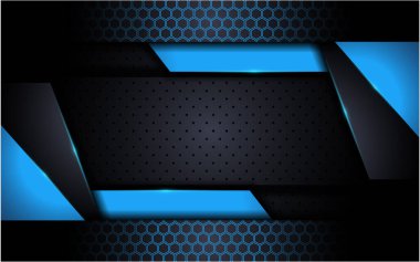 Modern tech blue background with abstract style. Futuristic background