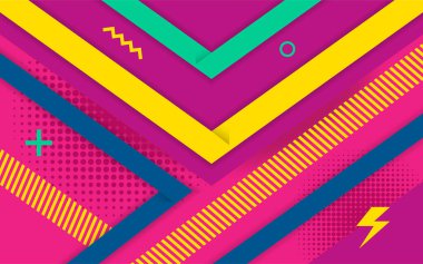 Vektör soyut pembe arka plan tasarımı. Modern dinamik renkli formlar ve çizgi soyut arkaplan.