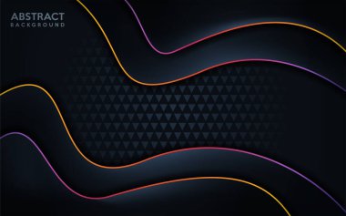 Gökkuşağı renkli modern koyu arkaplan. Soyut arkaplan tasarımı