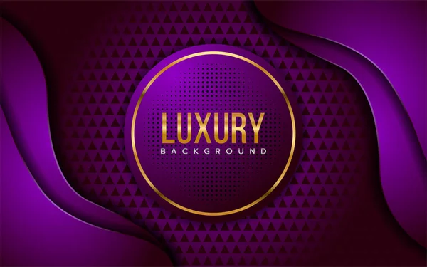 Luxury Purple Golden Lines Background Design Graphic Design Element Vector — Stock Vector