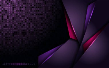 Modern 3D teknoloji fütüristik koyu mor arka plan tasarımı. Grafik tasarım ögesi.