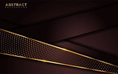Altın çizgileri olan lüks, koyu renkli bir arka plan. Grafik tasarım ögesi.