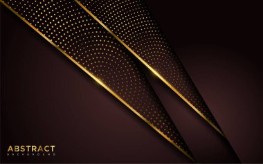 Altın çizgileri olan lüks, koyu renkli bir arka plan. Grafik tasarım ögesi.