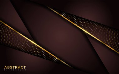 Altın çizgileri olan lüks, koyu renkli bir arka plan. Grafik tasarım ögesi.