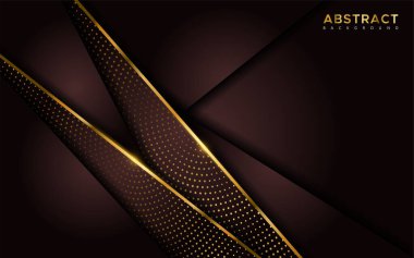 Altın çizgileri olan lüks, koyu renkli bir arka plan. Grafik tasarım ögesi.