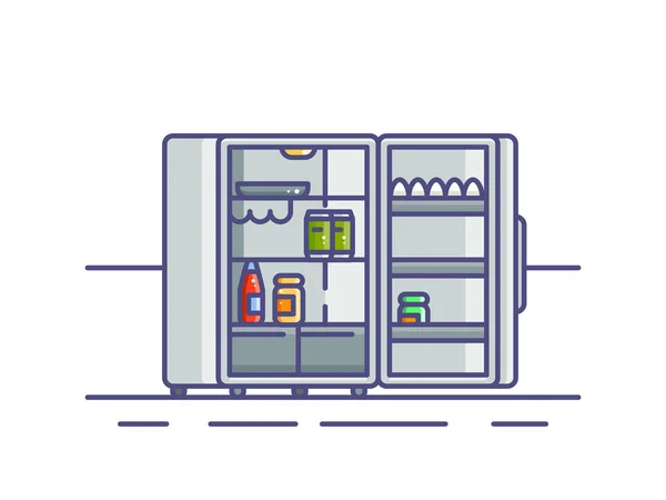 Illustration Refrigerator — Stock Vector