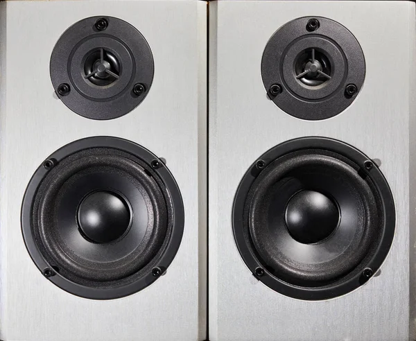 Geluidsluidsprekers sluiten. Audio stereo-installatie — Stockfoto