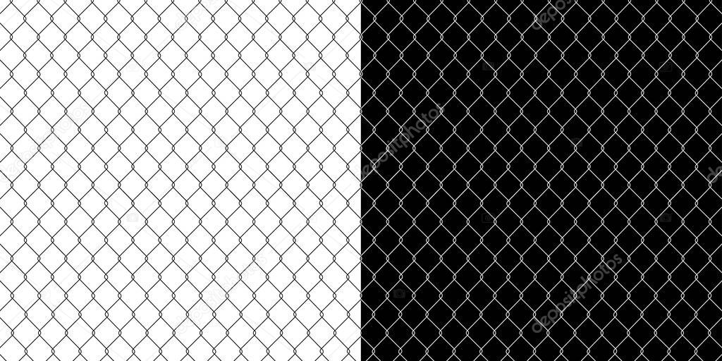 Mesh netting. On a black and white background