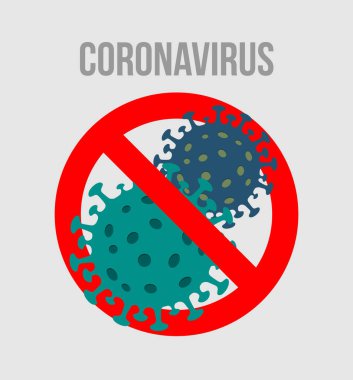 Coronavirus bakterisi. Coronavirus (2019-nCoV) romanı. Virüs Covid 19-NCP. Coronavirus nCoV tek iplikli RNA virüsü olduğunu gösteriyor. Doğrusal taslak biçimi. Vektör illüstrasyonu.