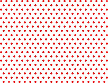 Kızıl haç deseni. Beyaz bir arka planda. Geometrik desen