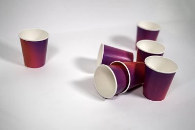 Pik Paper cups isolated on white background
