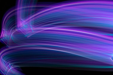 çok renkli neon boyalı fotoğraf, uzun pozlama, dalgalar ve dalgalar arka planda.