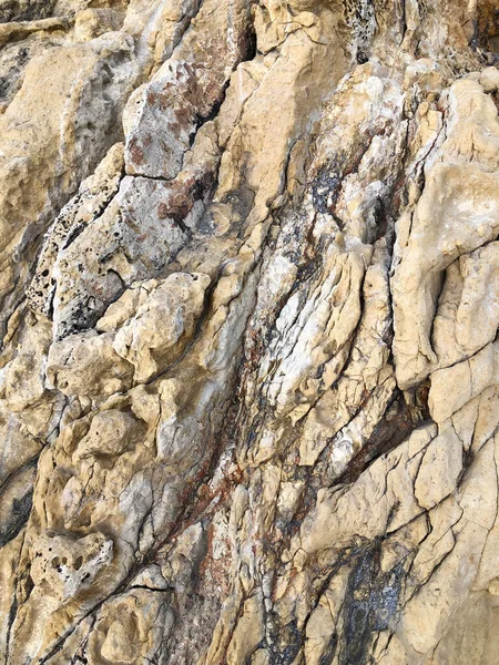 Giallo Grunge Roccia Texture Sfondo Con Cracks Yellow Montagna Texture — Foto Stock
