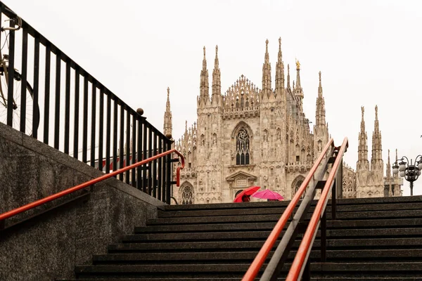 View Milan Cathedral View Subway Exit Duomo Milano Milan Italy — 스톡 사진