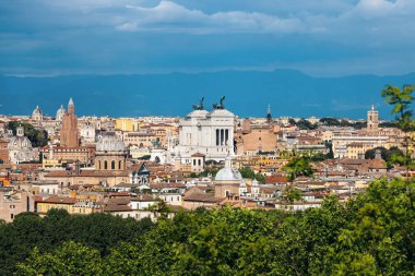 Janiculum tepesinden Roma 'nın tarihi merkezine bakın.
