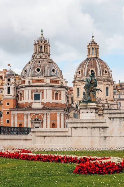 Gereja Santa Maria Loreto Pemandangan Kubah Roma Italia Mei 2019 — Stok Foto