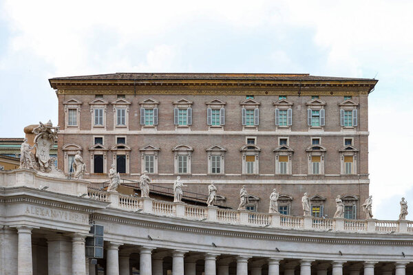 Apostolic Palace, in the Vatican, close-up.