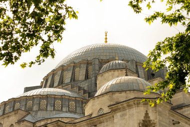 View of the dome of Suleymaniye mosque in Istanbul.