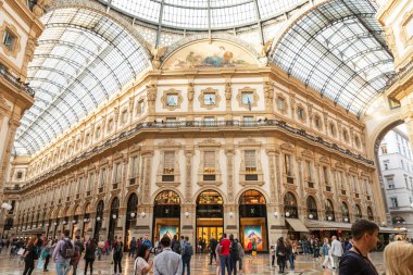 Galleria Vittorio Emanuele 2 shopping centre. Milan, Italy, May 2019.