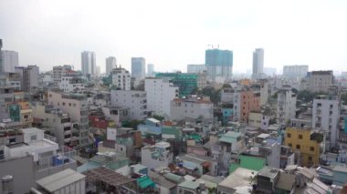 Ho Chi Minh şehrinin en iyi manzarası. Ho Chi Minh şehri, Vietnam, Aralık 2017.