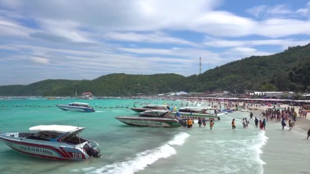 Thajsko Pattaya Koh Lan Island Tawaen Pláž Střelba Tawaen Beach — Stock video