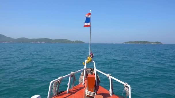 Pattaya Ferry Navega Desde Pattaya Isla Koh Larn Video Tomado — Vídeos de Stock