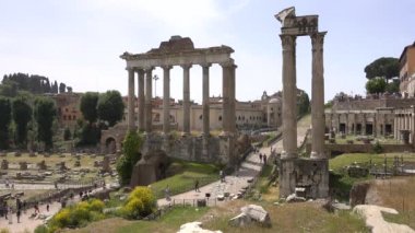 Roma, İtalya Roma forumu, antik kalıntılar. Roma, İtalya, Mayıs 2019.