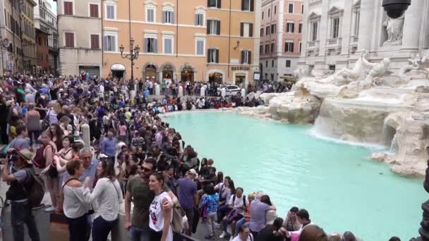 Rome Piazza Trevi Fontana Trevi Rome Italie Mai 2019 — Video