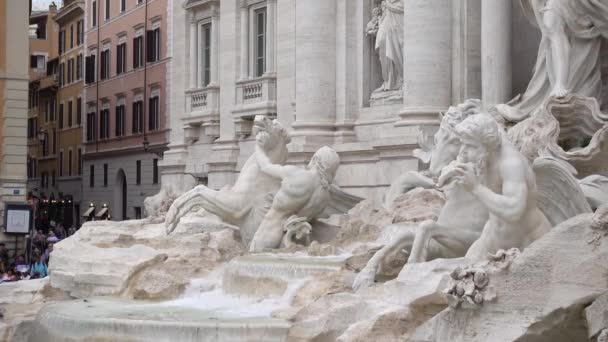 Roma Piazza Trevi Fontana Trevi Roma Talya Mayıs 2019 — Stok video