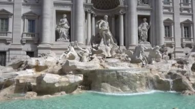 Roma, Piazza di Trevi, Fontana di Trevi. Roma, İtalya, Mayıs 2019.