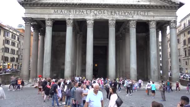 Roma Panteón Piazza Della Rotonda Roma Italia Mayo 2019 — Vídeos de Stock