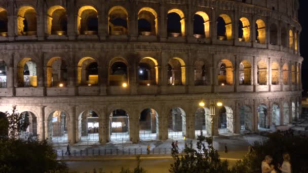 Roma Colosseum Akşam Roma Talya Mayıs 2019 — Stok video