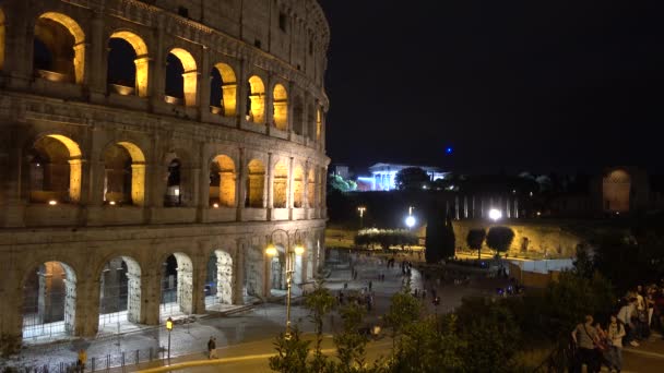 Рим Колизей Вечер Рим Италия Май 2019 Года — стоковое видео
