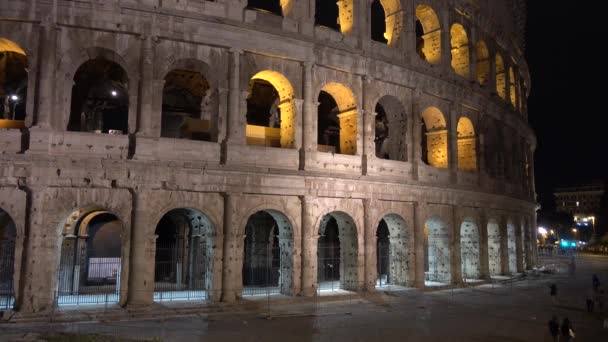 Rom Colosseum Kväll Rom Italien Maj 2019 — Stockvideo