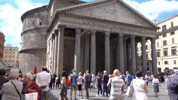 Róma Pantheon Piazza Della Rotonda Róma Olaszország 2019 Május — Stock videók