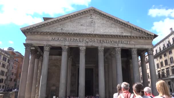 Řím Pantheon Piazza Della Rotonda Řím Itálie Květen 2019 — Stock video