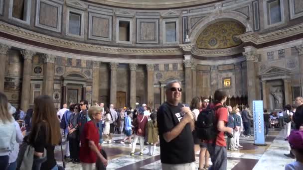 Rome Panthéon Intérieur Bâtiment Rome Italie Mai 2019 — Video