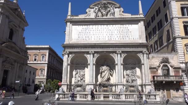 Roma Fontana Del Mose Largo Santa Susanna Roma Italia Mayo — Vídeo de stock
