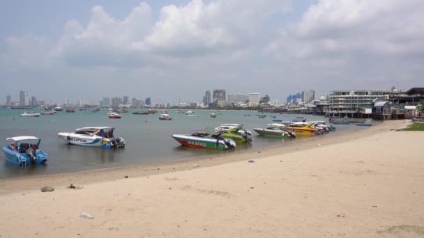 Морська Берегова Лінія Міста Паттайя Pattaya Таїланд Березень 2020 — стокове відео