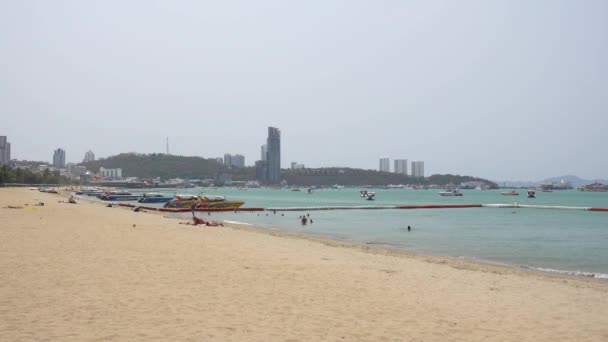 Pattaya Krásný Výhled Městskou Pláž Pattaya Thajsko Březen 2020 — Stock video