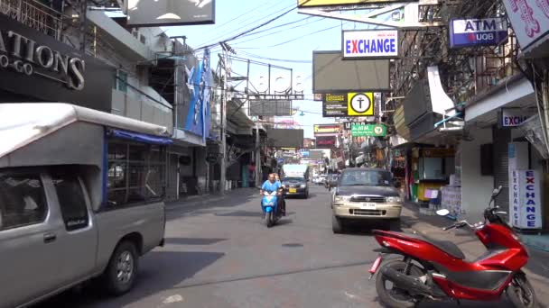 Calle Peatonal Calle Popular Día Pattaya Pattaya Tailandia Marzo 2020 — Vídeos de Stock