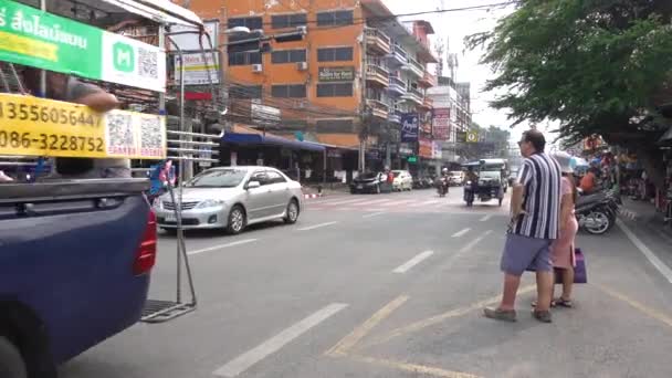 Tráfico Coches Calle Pattaya Pattaya Tailandia Marzo 2020 — Vídeo de stock