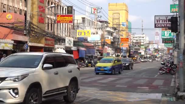 Tráfico Coches Calle Pattaya Pattaya Tailandia Marzo 2020 — Vídeo de stock
