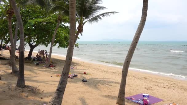 Pattaya Utsikt Över Jomtien Stranden Pattaya Thailand Mars 2020 — Stockvideo