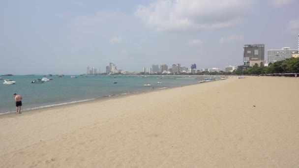 Pattaya Krásný Výhled Městskou Pláž Pattaya Thajsko Březen 2020 — Stock video