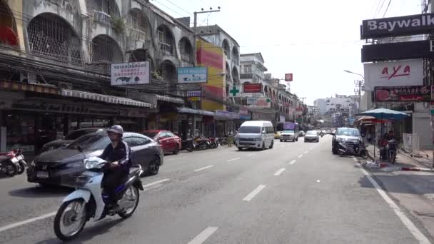 Tráfego Carros Rua Pattaya Pattayasaisong Estrada Pattaya Tailândia Março 2020 — Vídeo de Stock
