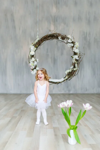 Little lovely girl in an image Marylin Monro — Stock Photo, Image