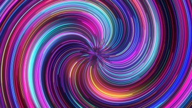 Soyut Spiral Neon Işıkları Arkaplanı