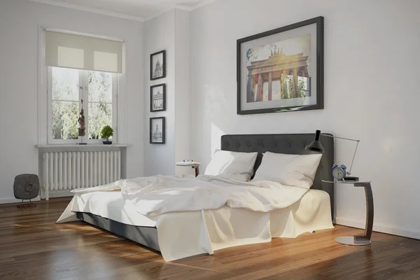 3d - camera da letto moderna - concetto interno . — Foto Stock